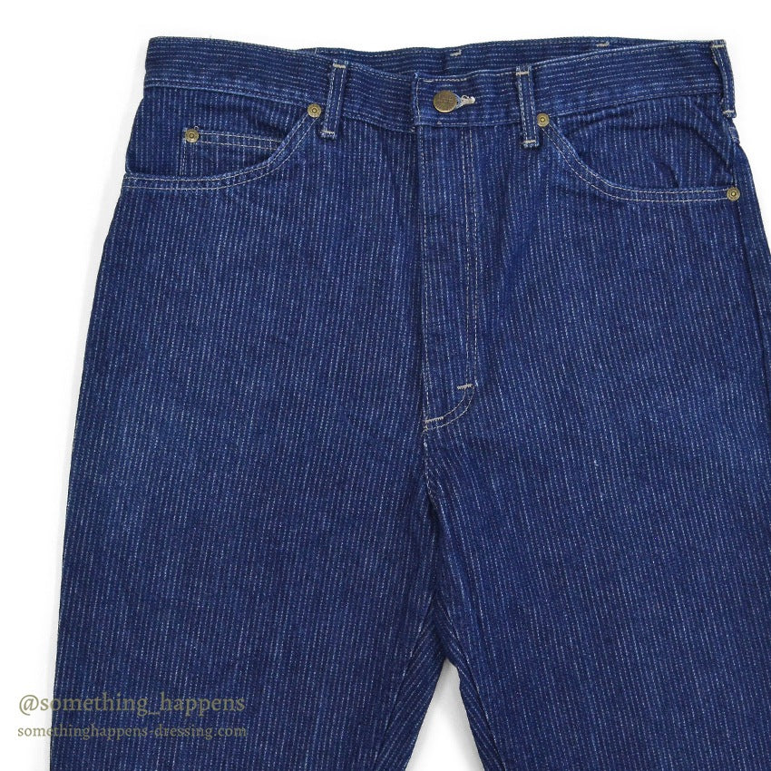 1980's Lee 203 STRIPE DENIM PANTS / TRIM FIT ... W34/L36