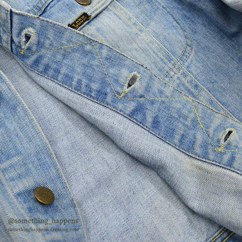 1970's Lee 101-J DENIM JACKET / BLEACHED... 46