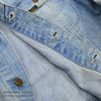 1970's Lee 101-J DENIM JACKET / BLEACHED... 46