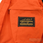 1970's EDDIE BAUER ORANGE NYLON/LEATHER RUCK SACK...
