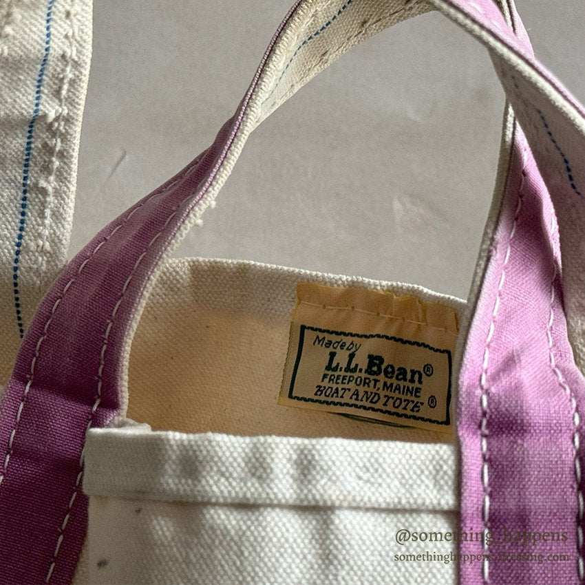 1980's LLBEAN BOAT AND TOTE / PINK... LARGE