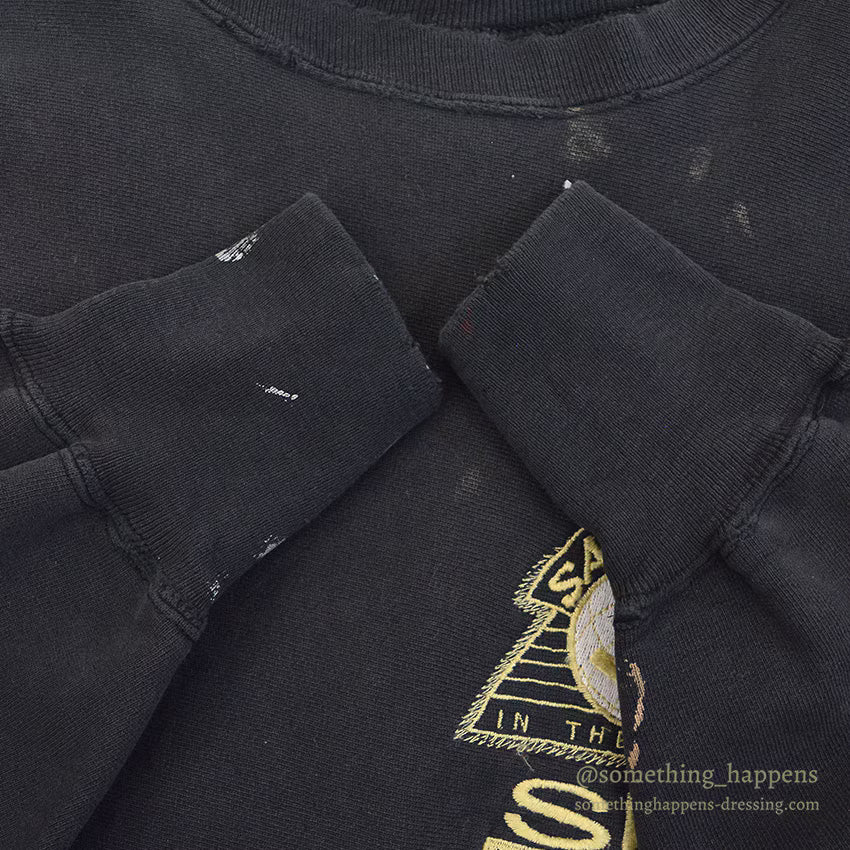 1990's CHAMPION SALOMON REVERSE WEAVE SWEAT SHIRT / BLACK ... L