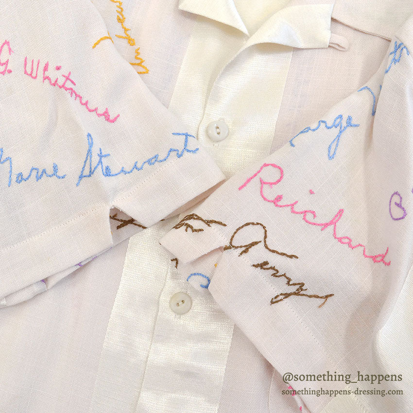 1950's~ NEAL E. THORSEN SIGNATURE EMBROIDERY S/S SHIRT...