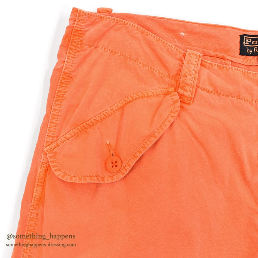 1990's~ POLO RALPH LAUREN PARACHUTE PANTS / ORANGE  ... W33/L30