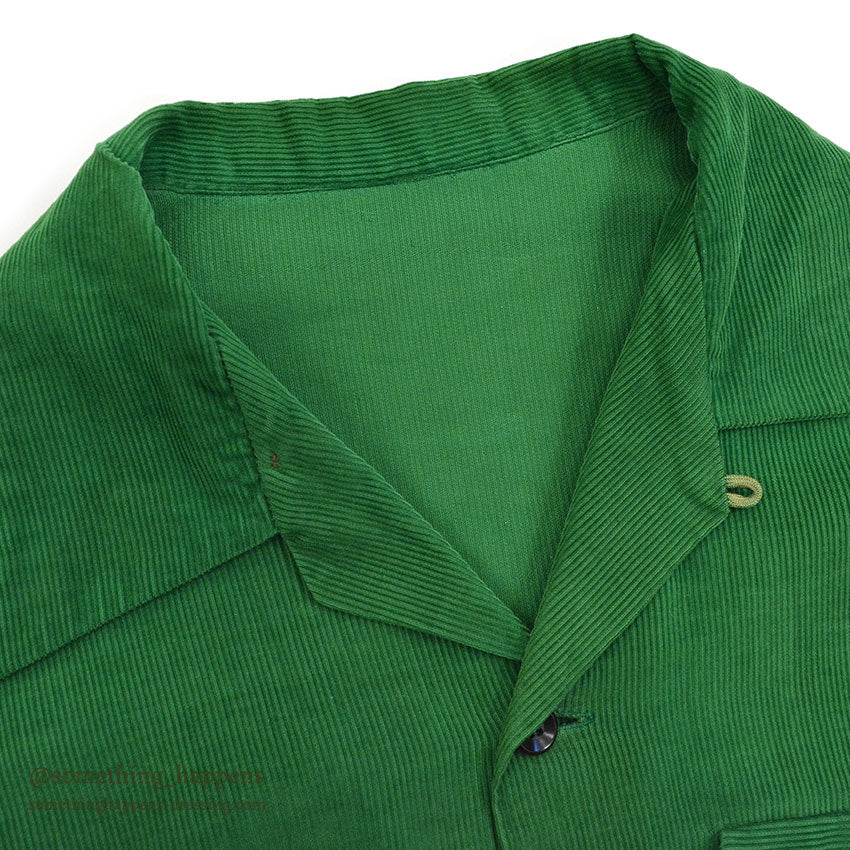 1950's UNKNOWN GREEN CORDUROY SHIRT...