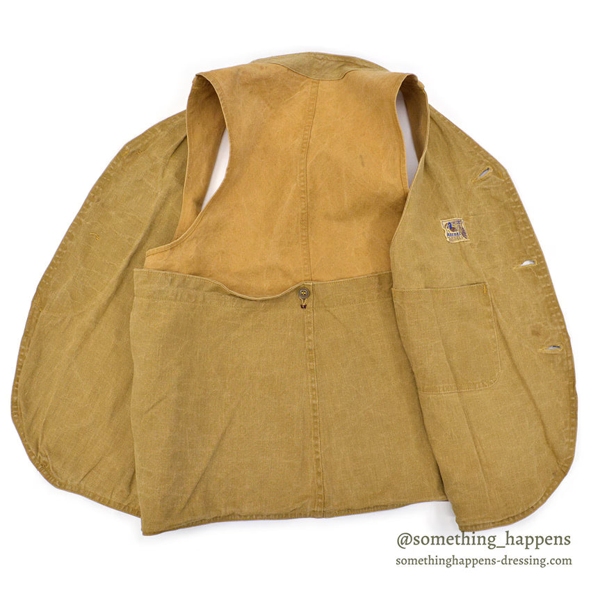 1950's BLUE BILL HUNTING VEST / HALF MOON POCKET...