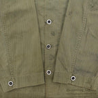 1940's U.S.ARMY WW2 M-43 HBT JACKET / UNUSUAL METAL BUTTON ... 38R