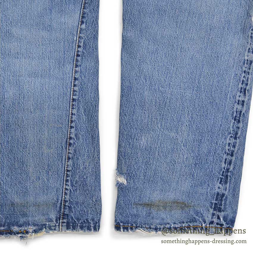 1960's LEVI'S 501 BIGE PATCHWORK / PERSONALIZED REPAIR ... W37/L29