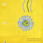 1960's DEADSTOCK CRESTMONT FLOWER EMBROIDERY S/S SHIRT ... M