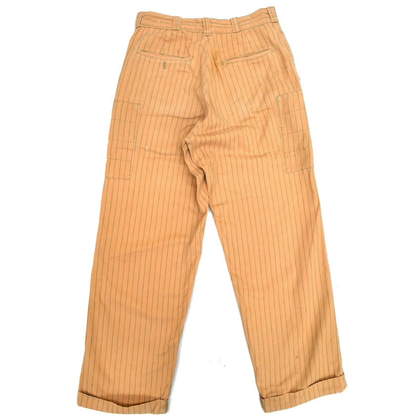 〜60's LANKFORDS コカコーラストライプ HBT ワークパンツ... 実寸W31×L30