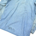 50's US Navy Stencil Box Chambray Shirt...