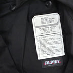 90's Deadstock ALPHA M-65 Black ALL COTTON ... SR