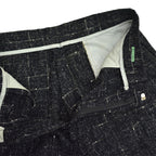 70's COTLER Fleck Pattern Black Wool Slacks...