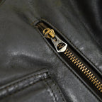 50's Genuine Horsehide FRONT QUARTERS Horsehide Double Riders Jacket... 40