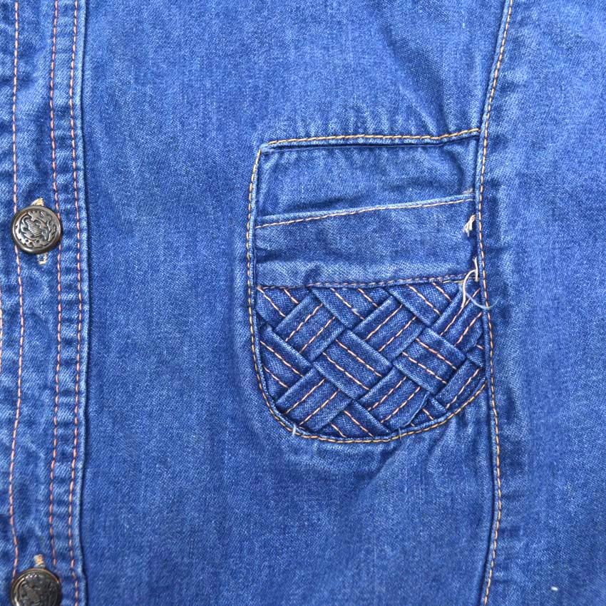 70's NATIONAL Denim Shirt, 70s Culture, Hippie... L