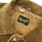 70's Wrangler Dark Brown Corduroy Jacket with Sherpa Liner... Size 46