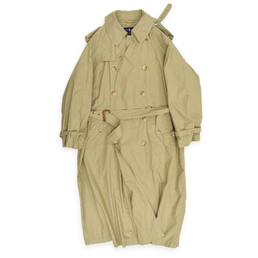 〜90's Ralph Lauren 馬タグ Cotton Trench Coat Khaki ... M