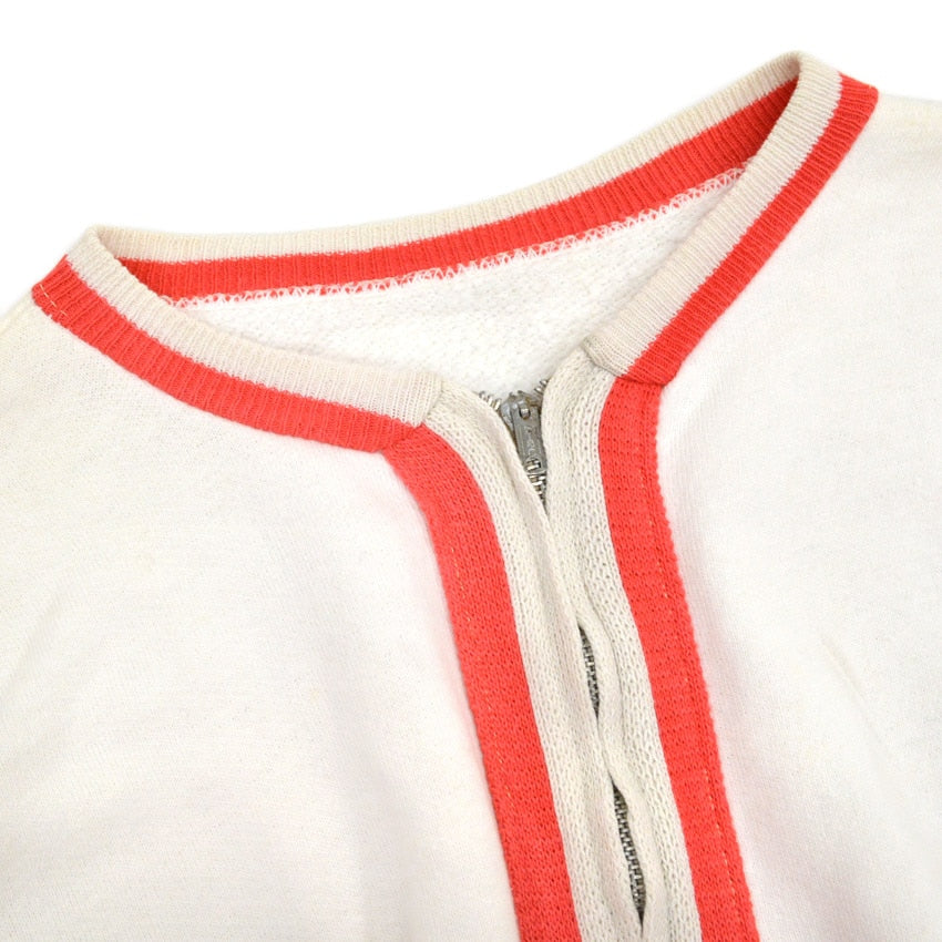 50's~ ALL COTTON ZIP UP SWEAT CARDIGAN...