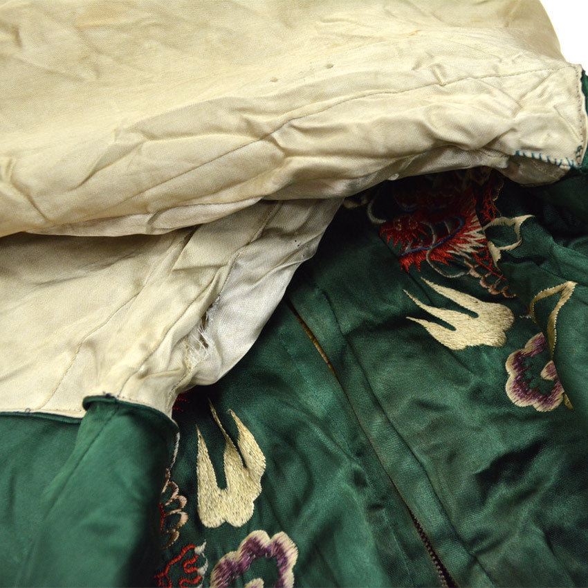 1940s- JAPAN SOUVENIR JACKET (Sukajan) with double-sided patch pockets and TOYO zipper...