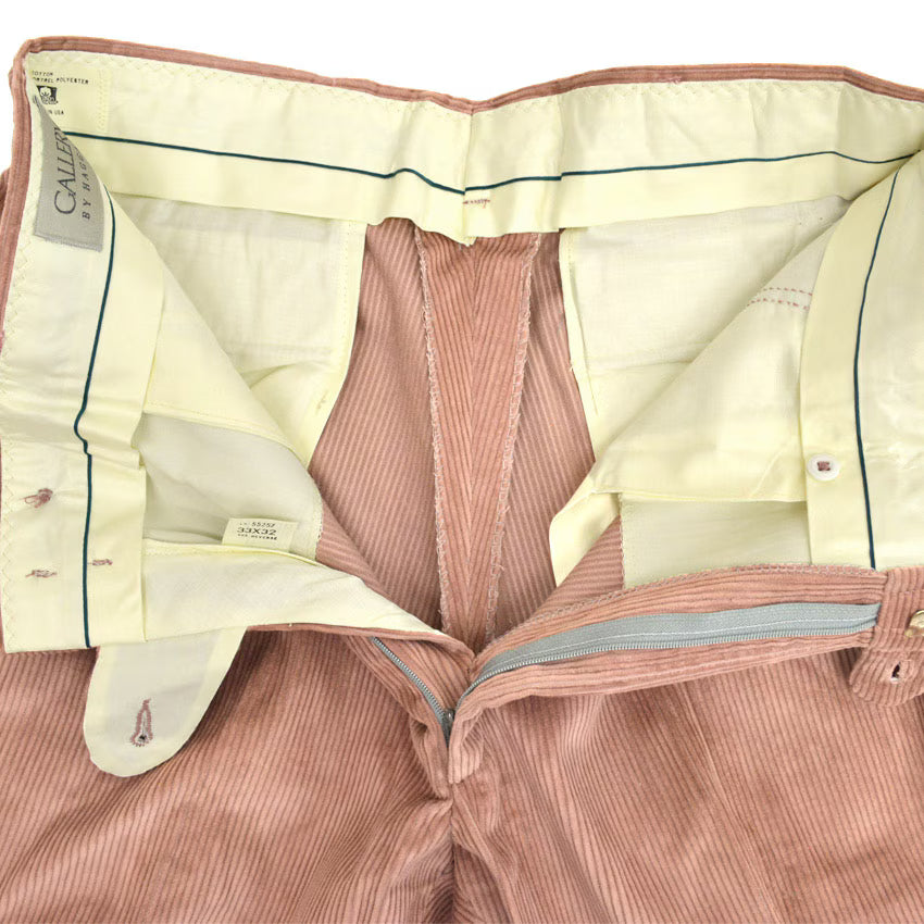 1990's Deadstock HAGGER Thick Pink Corduroy Slacks... W33 L32