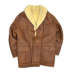 1990's US SHEEPSKIN SHAWL COLLAR SHEARLING MOUTON JACKET... 40