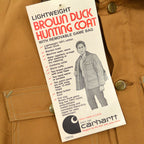 1970's~ DEADSTOCK CARHARTT BROWN DUCK HUNTING COAT...M