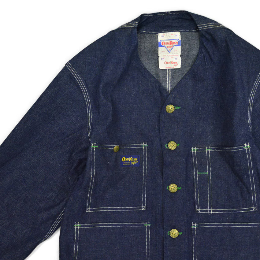 1950's DEADSTOCK OshKosh ENGINEER DENIM JACKET... 40