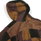~1990's IXCHEL CORDUROY PATCHWORK PULLOVER HOODIE... L