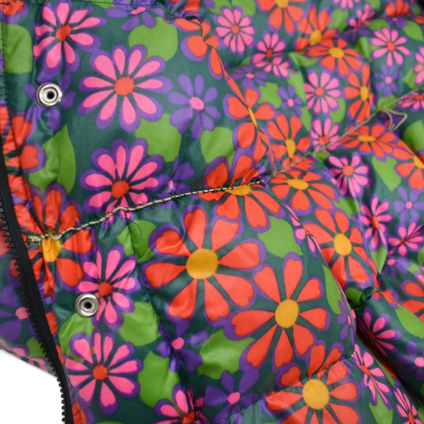 1970's GERRY HIPPIE FLOWER PATTERN ALL OVER PRINT DOWN JACKET...
