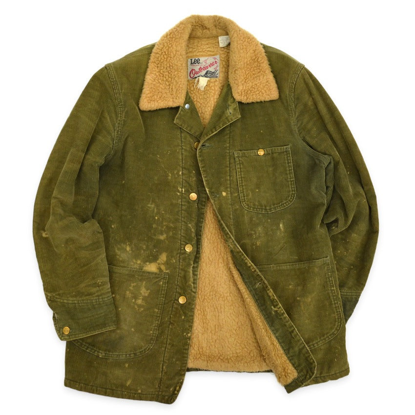 1970's Lee Green Corduroy Boa Lining Coverall...