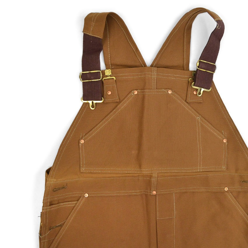 1970's Deadstock CARHARTT BROWN DUCK DOUBLE KNEE OVERALL...W38 L28