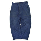 1940's USNAVY WW2 DENIM TROUSERS METAL BUTTON... W32