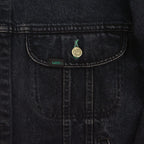 1980s Lee RIDER BLACK DENIM BIG SIZE with oversized patch... XL