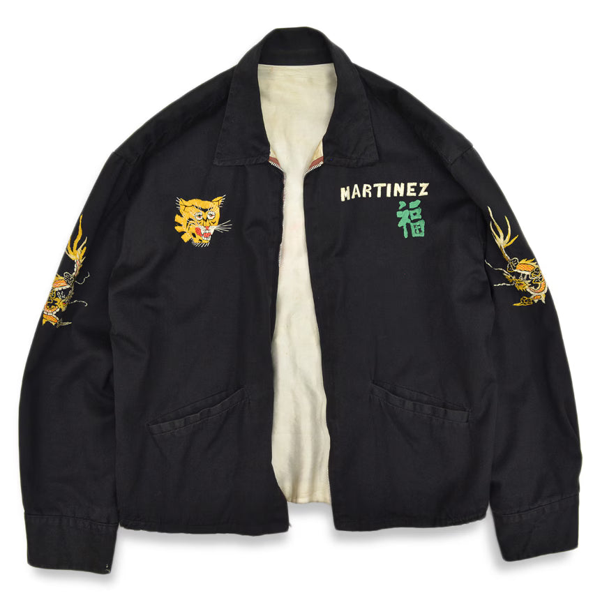 1960s VIETNAM SOUVENIR JACKET (Vietnamese style jacket) 65-66 with embroidered name...