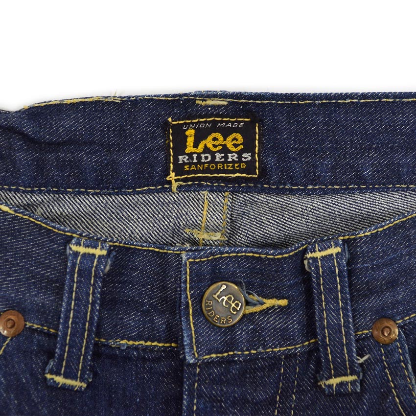 1950's Lee 101Z CENTER BLACK TAG DENIM PANTS DARK ... W32 L34