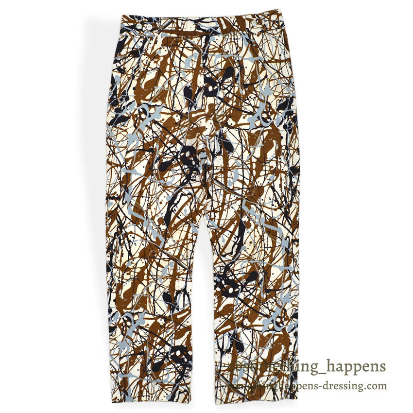 1960's~ PURITAN ART PAINT PRINT COTTON PANTS... W33 L28