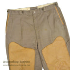 1960's 10-X SMOKY GRAY HUNTING PANTS LEATHER PATCH... W38 L28