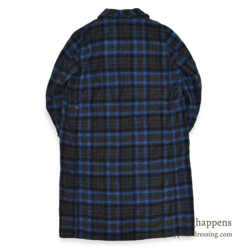 1950's PENDLETON OMBRE PLAID WOOL ROBE ... L