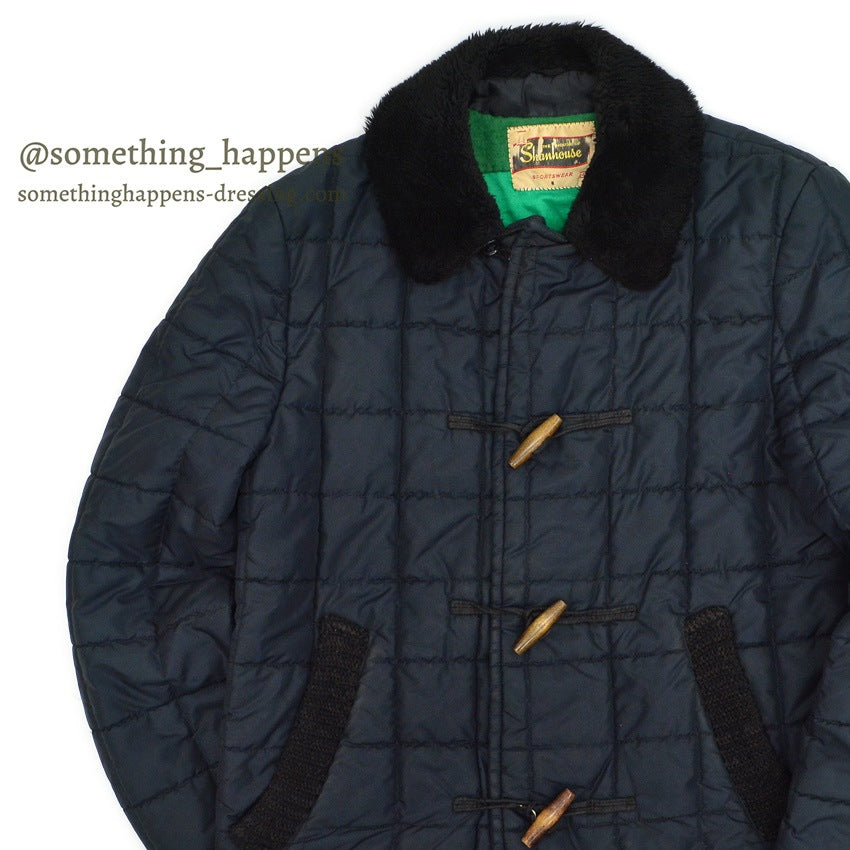1950's SHANHOUSE BLACK QUILTING TOGGLE COAT... 42