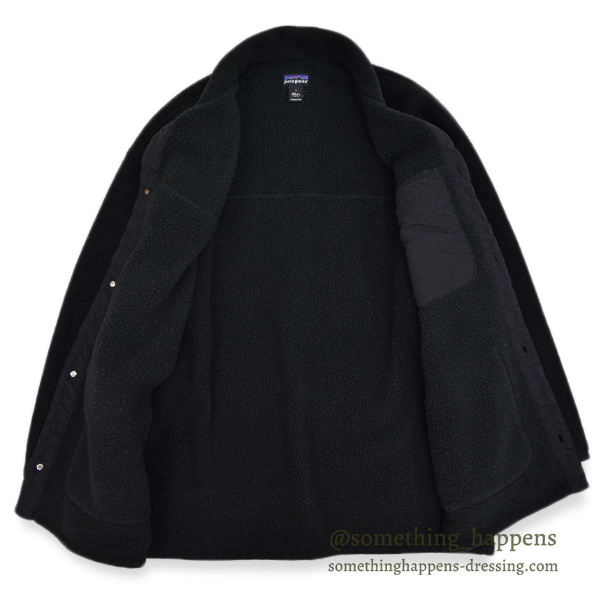 1990's PATAGONIA SYNCHILLA SHEARLING COAT BLACK ... L