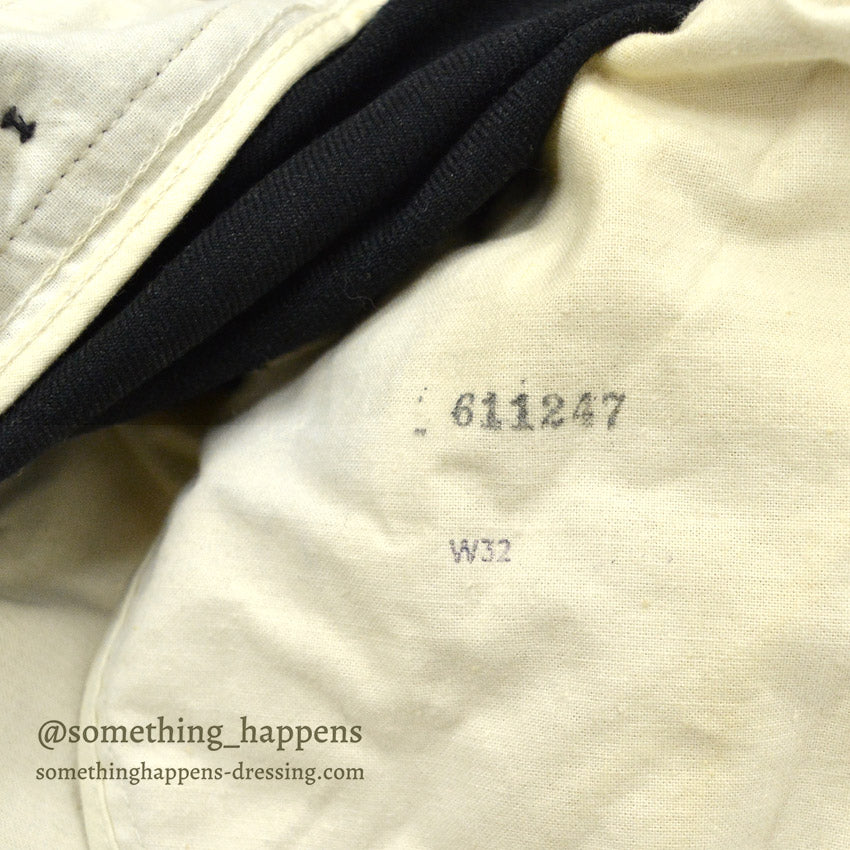 1960's~ EURO BLACK WOOL SLACKS...W32 L31