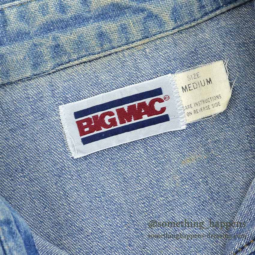 1980's BIGMAC DENIM WESTERN SHIRT ... MEDIUM