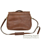 1990's EDDIE BAUER BROWN LEATHER SATCHEL BAG...