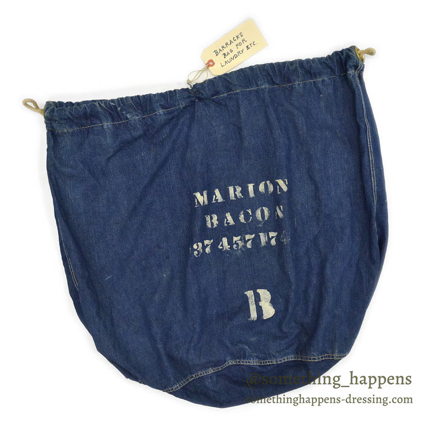 1940's U.S.ARMY WW2 DENIM LAUNDRY BAG STENCIL ...