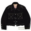 1970's MONTGOMERY WARD TWO POCKETS BLACK VELVETEEN JACKET... XL