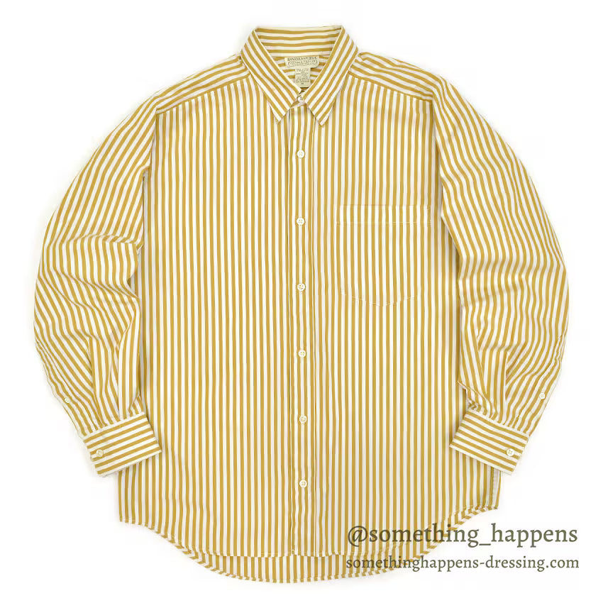 1980's BANANA REPUBLIC SAFARI & TRAVEL STRIPE SHIRT ... M