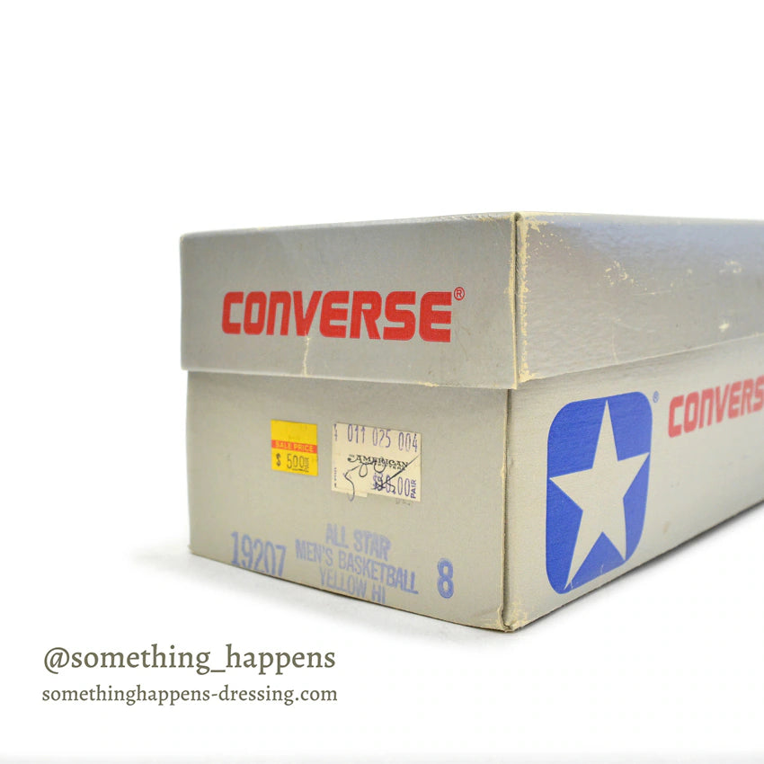 1980's DEADSTOCK CONVERSE ALLSTAR YELLOW HI WITH BOX... 8