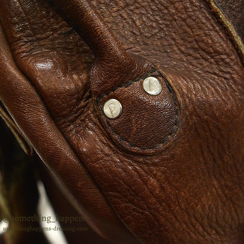 ~1970's PK DARK BROWN LEATHER BACKPACK...