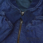 1980's~ HOPE MANUFACTURING, INC. MA-1 DENIM/NYLON FLIGHT JACKET ... L