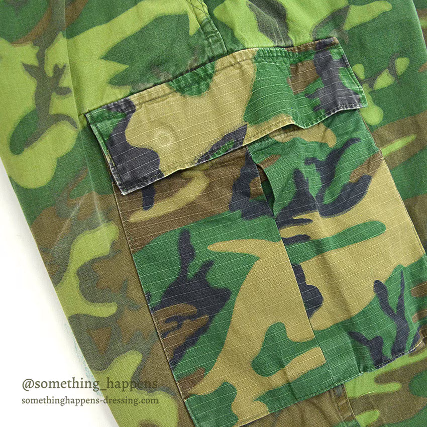 1970's USARMY ERDL NON RIP MIX LEAF PANTS... MEDIUM-REGULAR